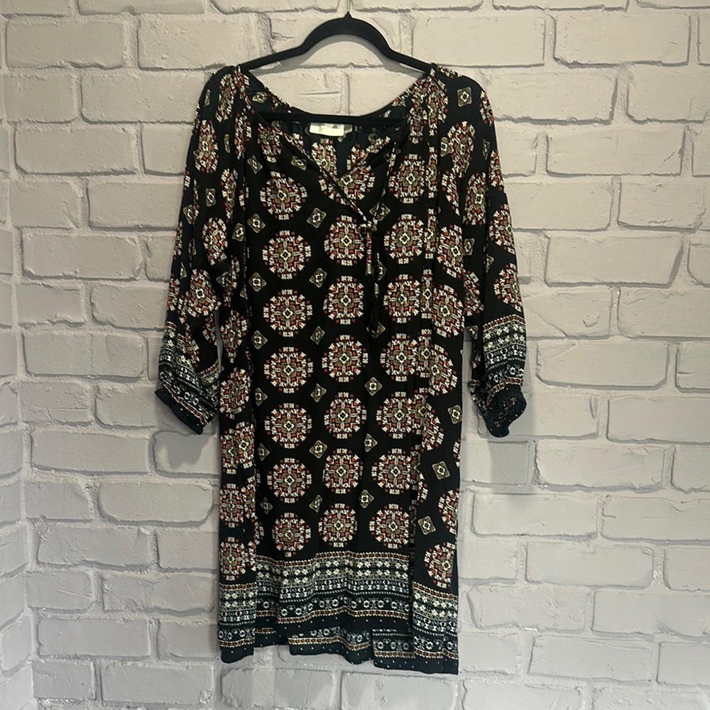 RD Style Black and Red Patterned Dress size L